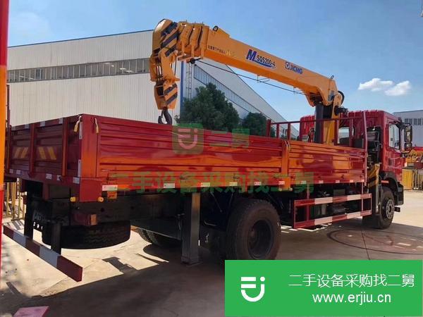 貴州出售二手東風T5單排貨箱6.1米8噸隨車吊