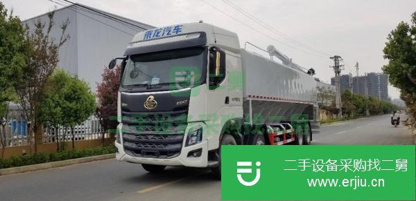 廣東出售二手柳汽前四后八國六40方散裝飼料運輸車