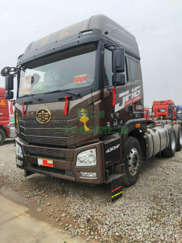 出售二手牽引車19年3月解放JH6 430馬力國五排放雙驅輕