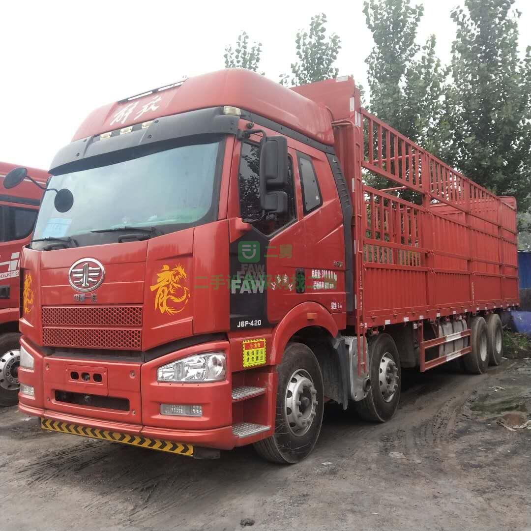 出售二手解放J6P高欄載貨車 6.8米 國五單車