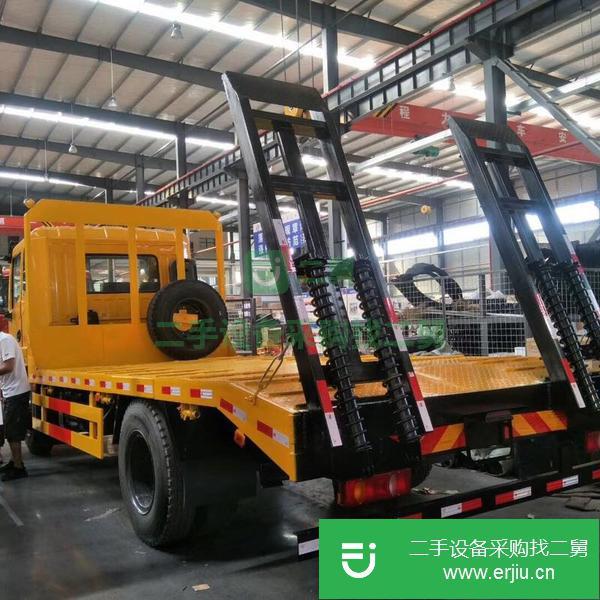 湖北出售國六東風錦程單橋挖機平板運輸車