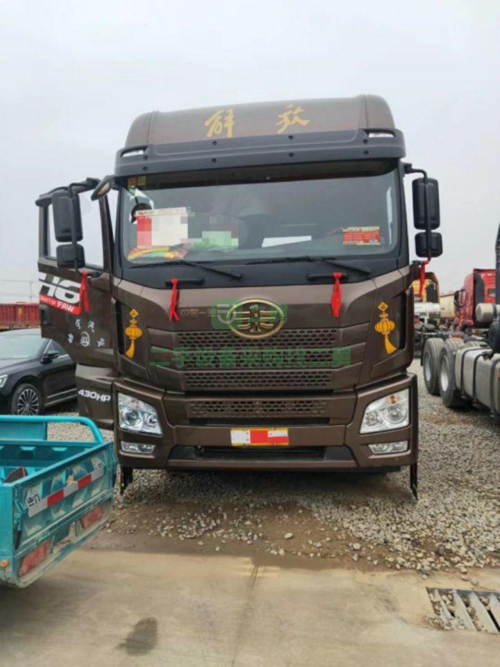 出售二手牽引車19年3月解放JH6 430馬力國五排放雙驅輕