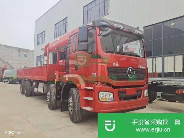 云南出售二手前四后八陜汽德龍吊車 上裝三一12噸吊機