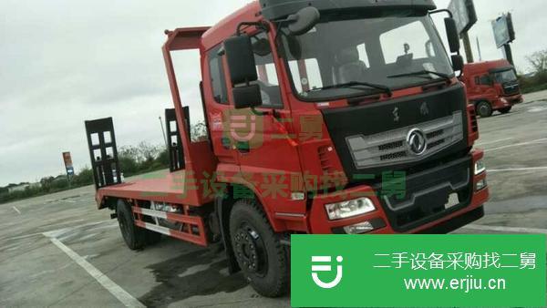 湖北出售二手東風單橋可拉150挖機平板運輸車