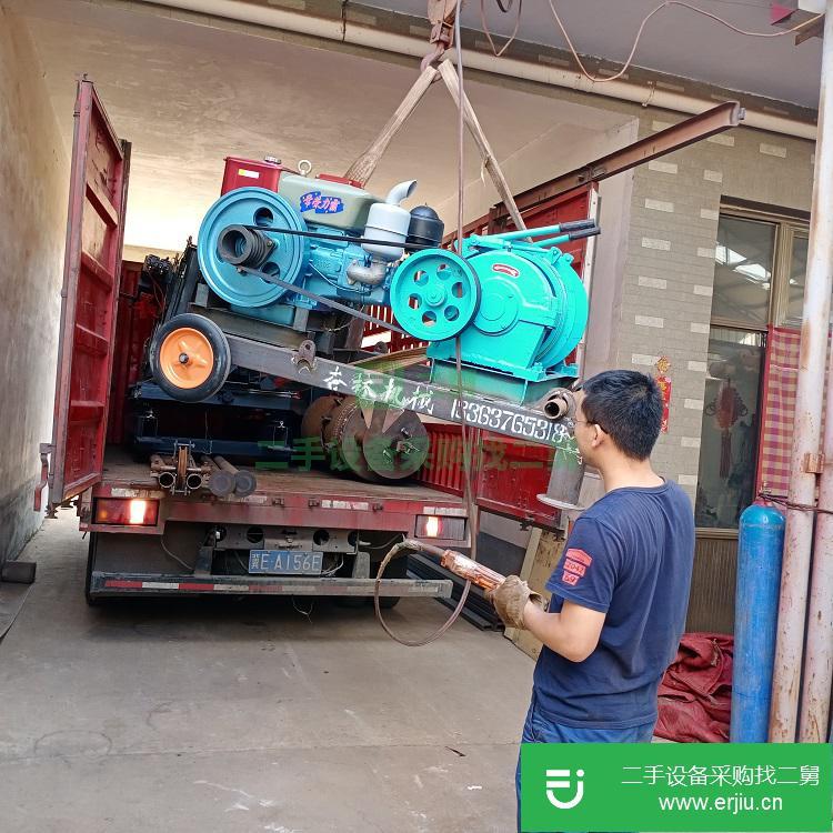 河北出售二手3噸配柴油機拖木材卷揚機