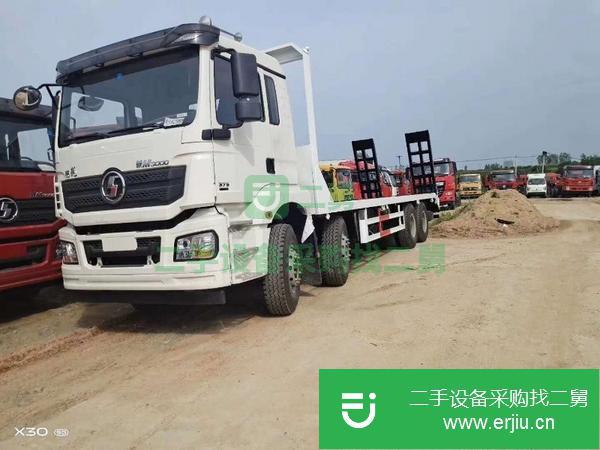 河南出售二手陜汽德龍前四后八平板運輸車