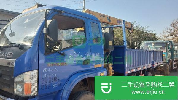 陜西出售二手石煤3.2噸隨車吊車況優良