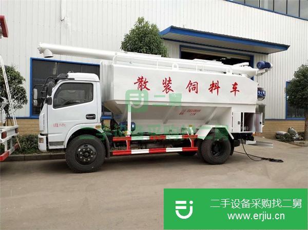 湖北出售二手歐馬可散裝飼料運輸車