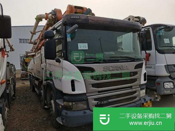 遼寧出售二手中聯56米叉腿四橋六節臂泵車手續齊全隨時過戶提檔