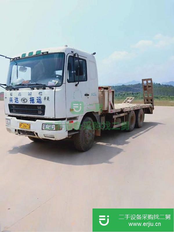 廣東出售二手平板運輸車290馬力10檔箱