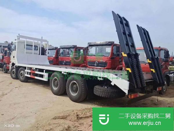 河南出售二手陜汽德龍前四后八平板運輸車