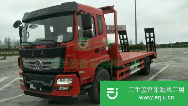 湖北出售二手東風單橋可拉150挖機平板運輸車