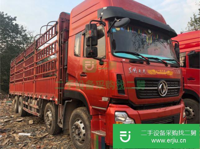 江西出售二手東風(fēng)天龍前四后八9.6米高欄載貨車