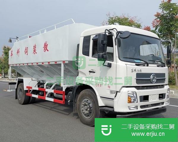 四川出售二手東風福瑞卡12方散裝飼料運輸車