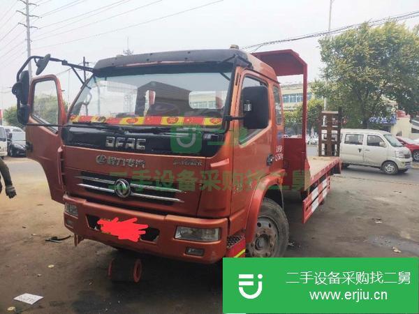 湖北出售二手東風140馬力挖機平板運輸車
