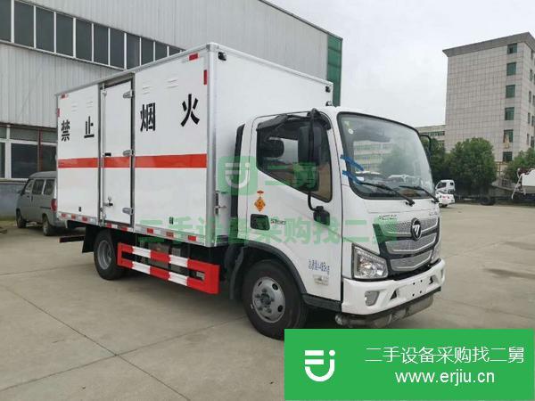 河南出售二手福田歐馬可易燃氣體廂式運輸車