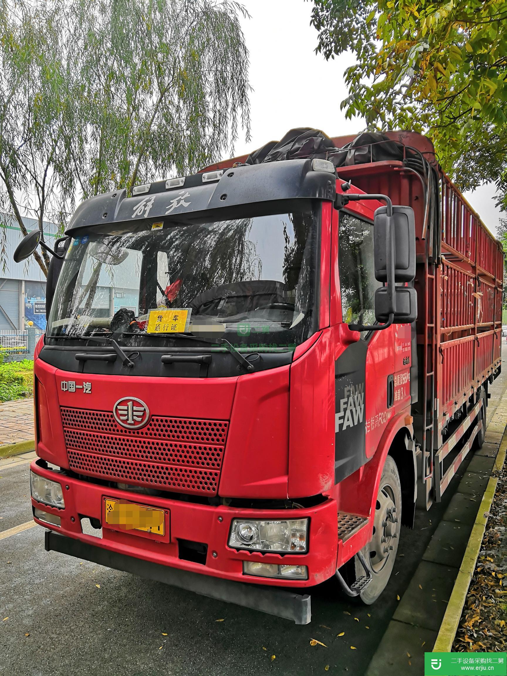 重慶出售二手一汽解放高欄貨車