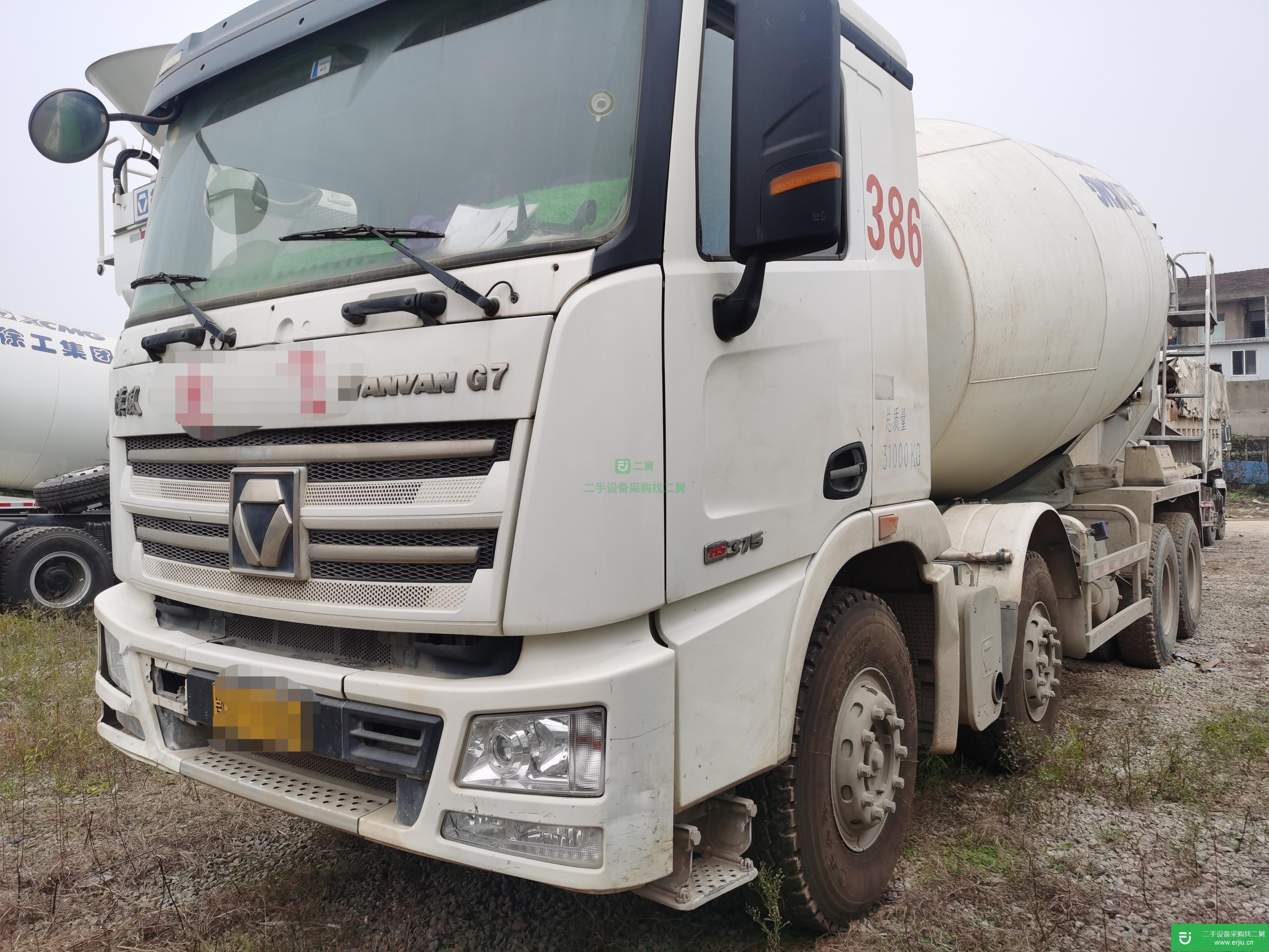 湖北出售二手徐工重卡375馬力攪拌車
