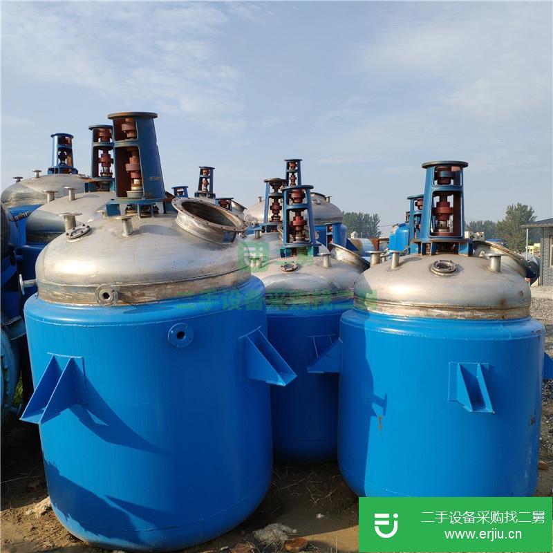 山東出售二手500L搪瓷反應釜