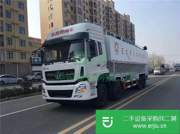 海南出售二手東風天龍前四后八散裝飼料運輸車