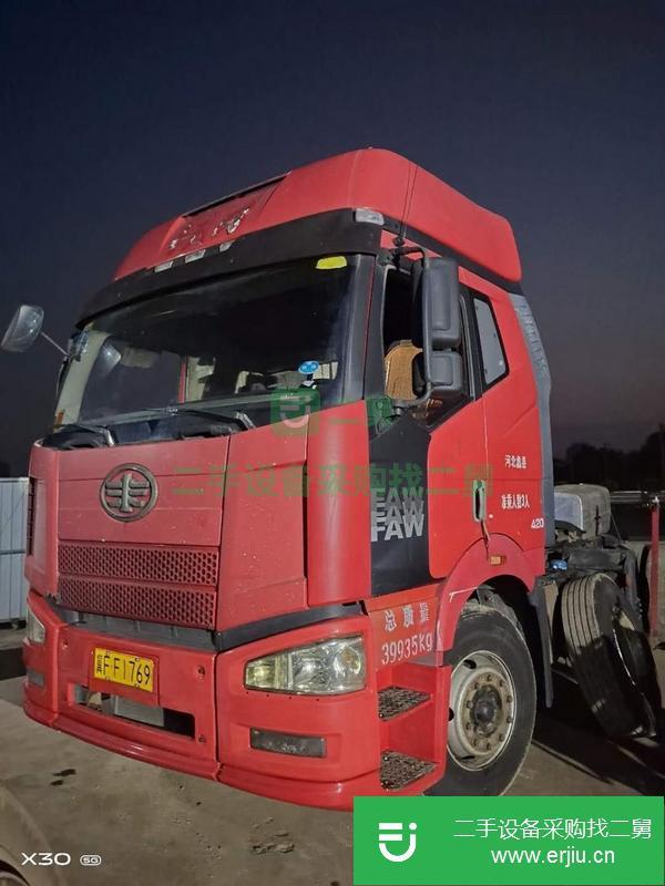 河北出售二手解放420馬力雙驅牽引車車況精品原版