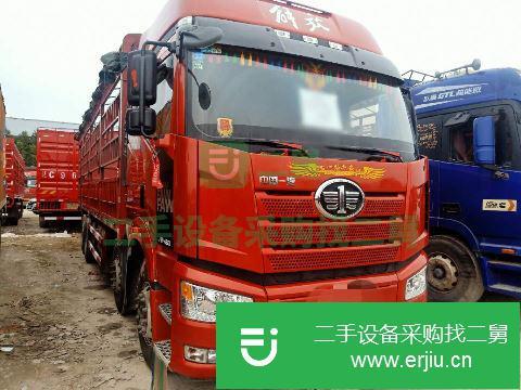 江西出售二手一汽解放J6P前四后八倉欄式載貨車