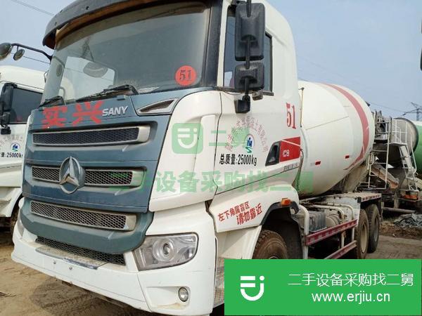 山東出售二手18年三一攪拌車后八輪國五大12方340馬力