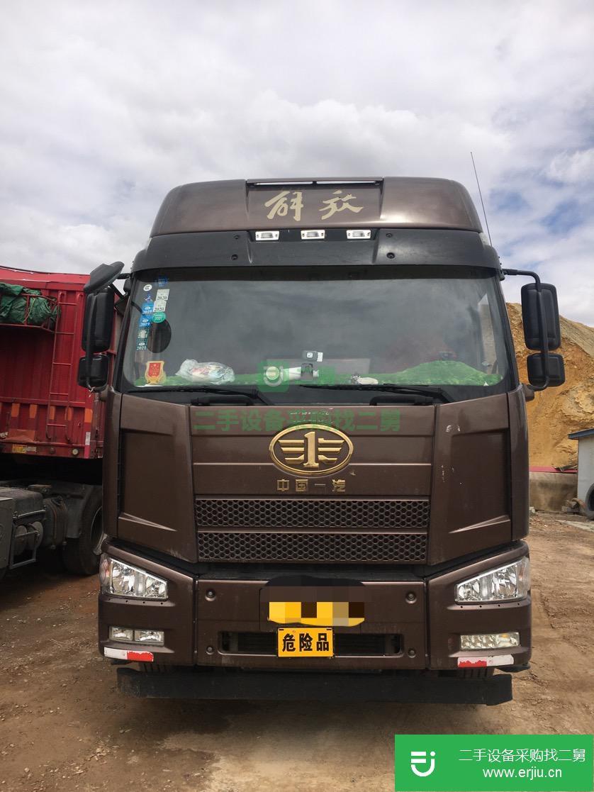 甘肅出售二手一汽解放500馬力半掛車