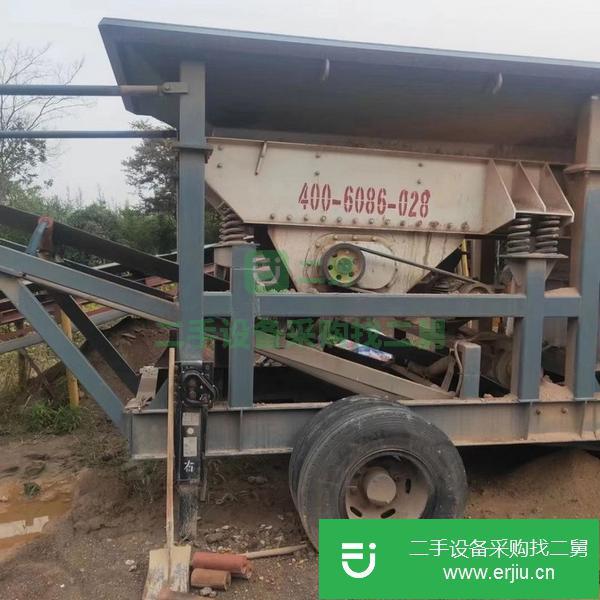 山東出售二手移動式制砂機帶給料機