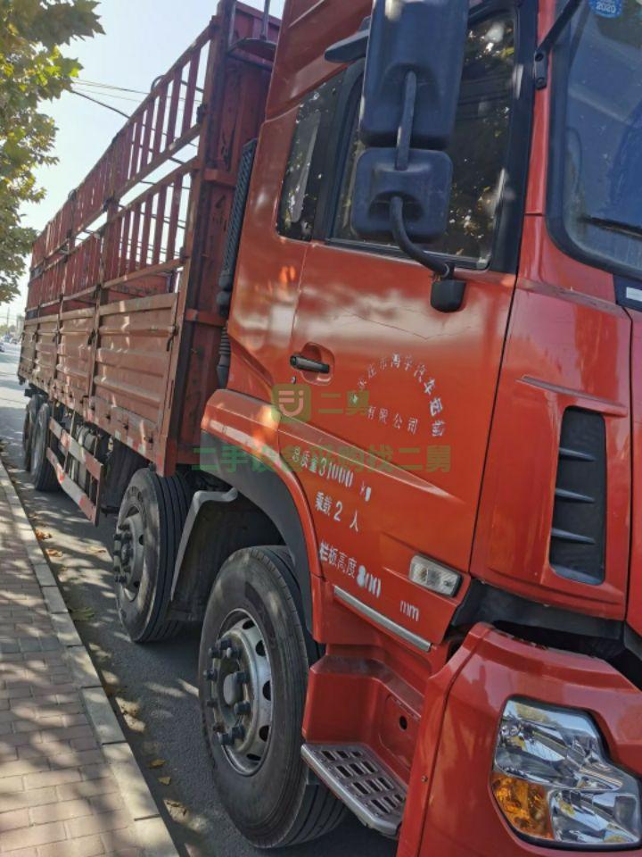 出售國四天龍315馬力9.6米前四后八高欄貨車，原車原版