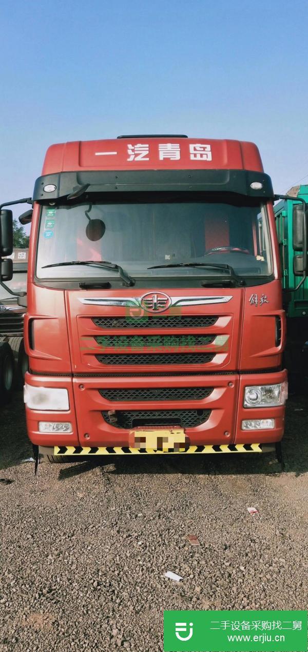 河北出售二手解放全保險牽引車，帶11米掛車
