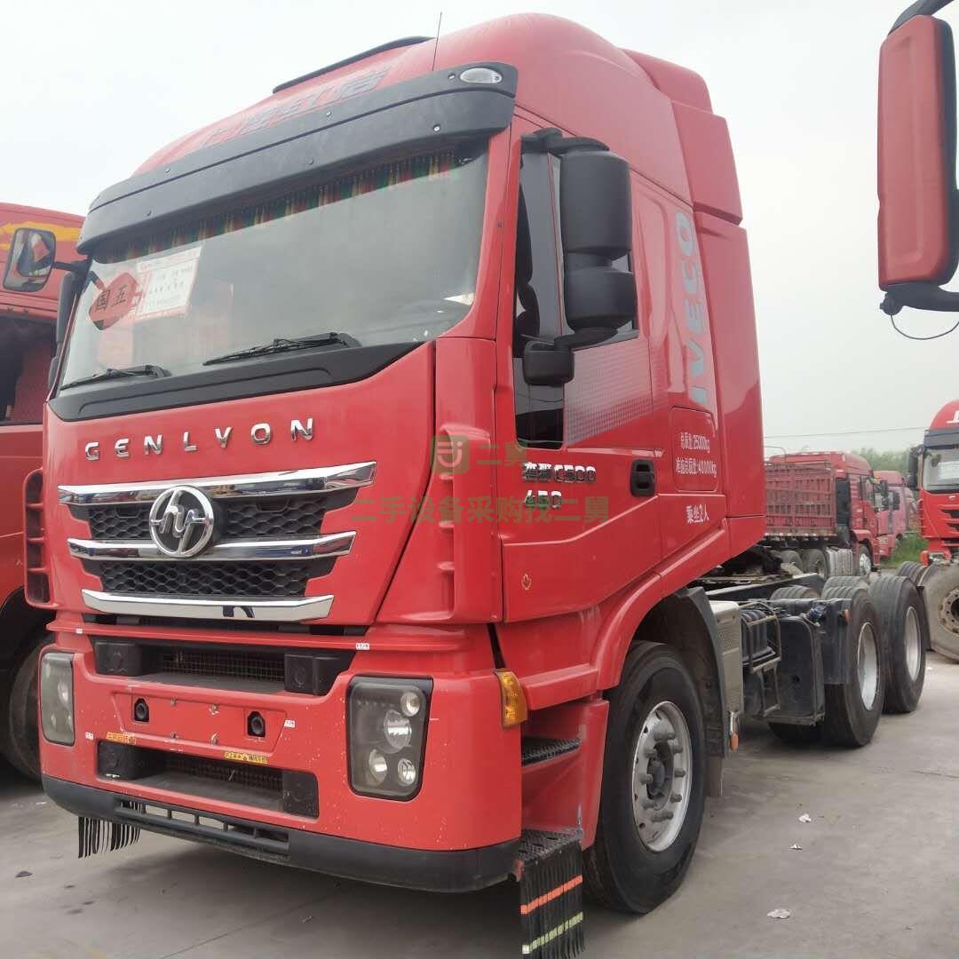 出售二手新德龍M3000牽引車 460馬力 國六牽引車 燒汽