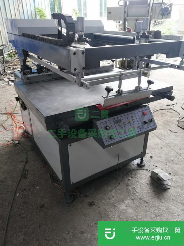 河北出售二手半自動斜臂絲印機80*110臺面，帶吸氣功能
