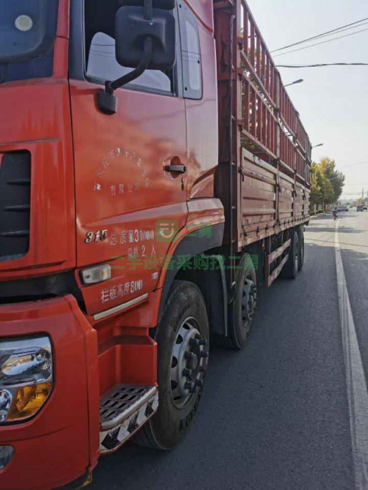 出售國四天龍315馬力9.6米前四后八高欄貨車，原車原版