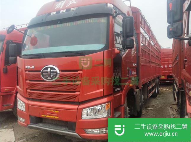 江西出售二手解放J6P前四后八倉欄式貨車