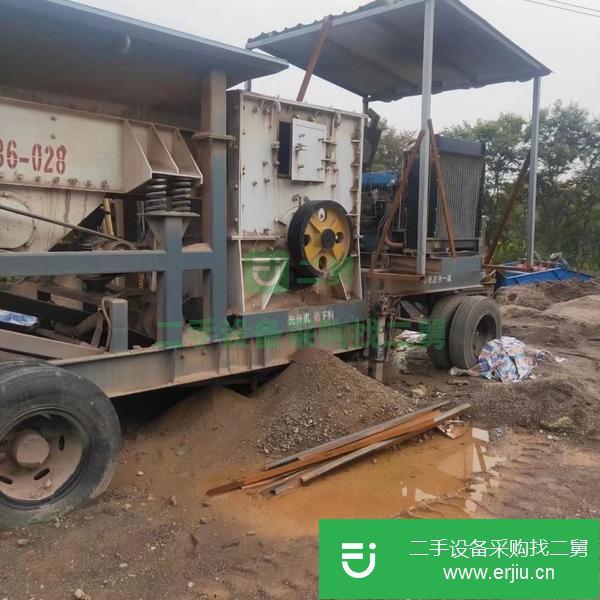 山東出售二手移動式制砂機帶給料機