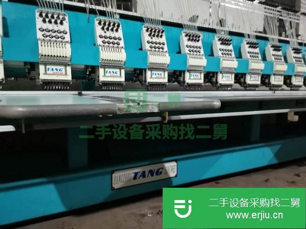 山西出售二手經緯9針20頭330頭距全高速機繡花機400X400大梁