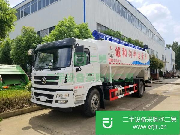 山東出售二手陜汽玉柴220馬力發動機24方散裝飼料運輸車