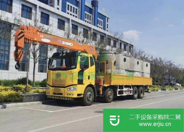 湖北出售二手一汽解放前四后八320馬力吊車