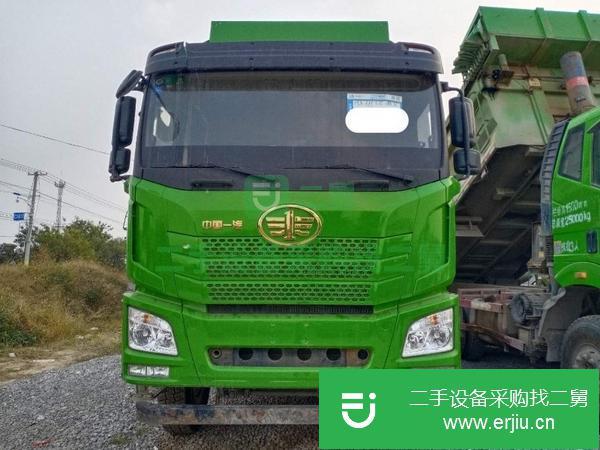 山東出售二手19年解放自卸車后八輪國五6米375馬力