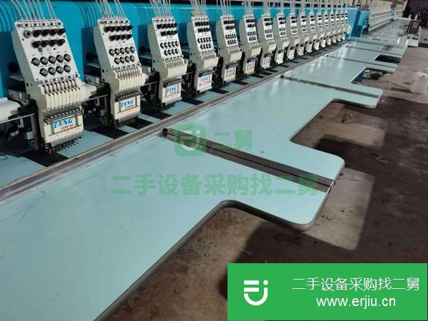 山西出售二手經緯9針20頭330頭距全高速機繡花機400X400大梁