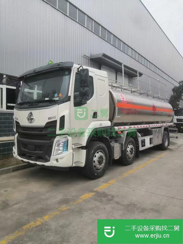 湖北出售二手東風柳汽小三軸18噸玉柴240馬力鋁合金油罐車