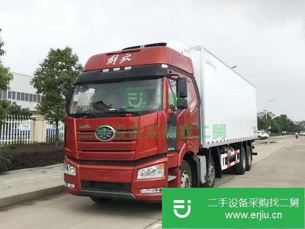 湖北出售二手解放J6P國六9.6米冷藏車