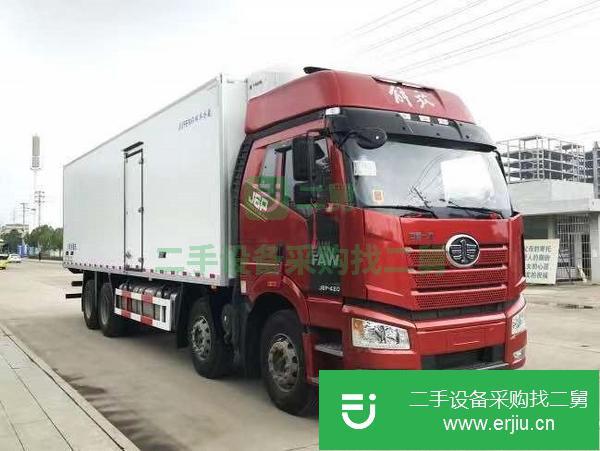 湖北出售二手解放J6P國六9.6米冷藏車