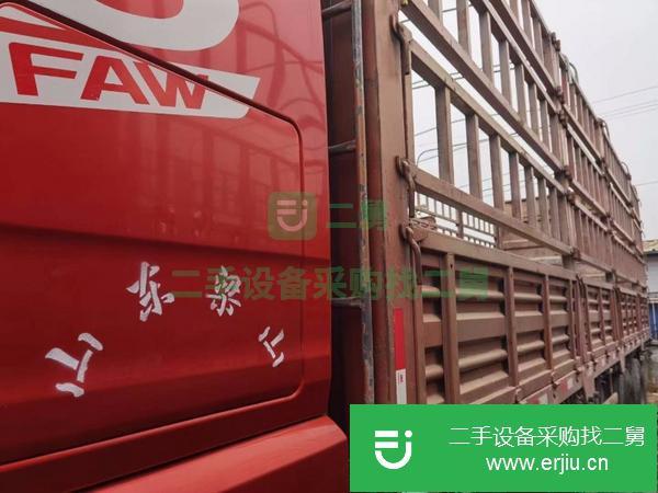 陜西出售二手解放JH6420馬力9.6米好高欄貨車