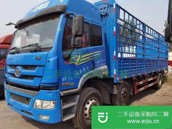 青海出售二手國四解放220馬力前四后四8.6米貨車包提檔