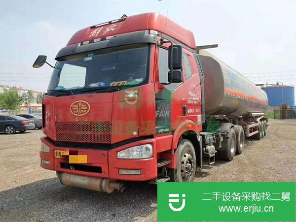 山東出售二手解放J6國四油罐車