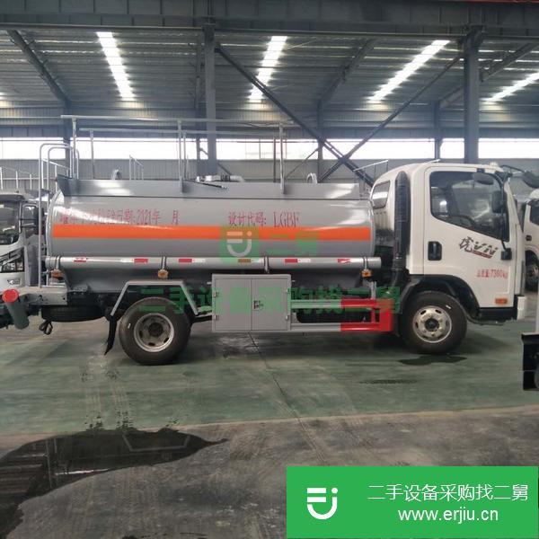 吉林出售二手解放5噸油罐車濰柴110馬力