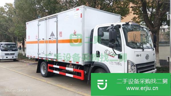 陜西出售二手解放廂長5.2米易燃氣體運輸車