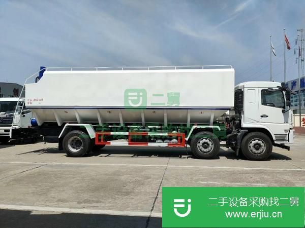 廣西出售二手陜汽小三軸24方散裝飼料運輸車